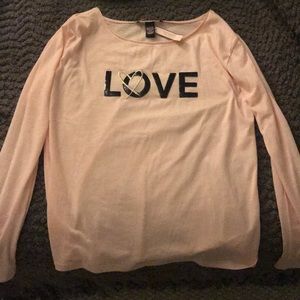 Victoria’s secret long sleeve light pink shirt.